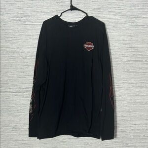 Harley-Davidson Embroidered Logo Long Sleeve Tee – Red Accents (2XL) 175